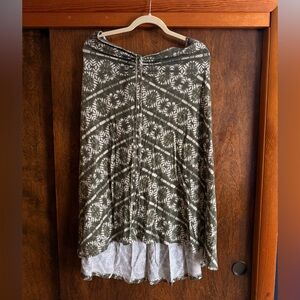 Patagonia Olive Patterned High Low Skirt or dress